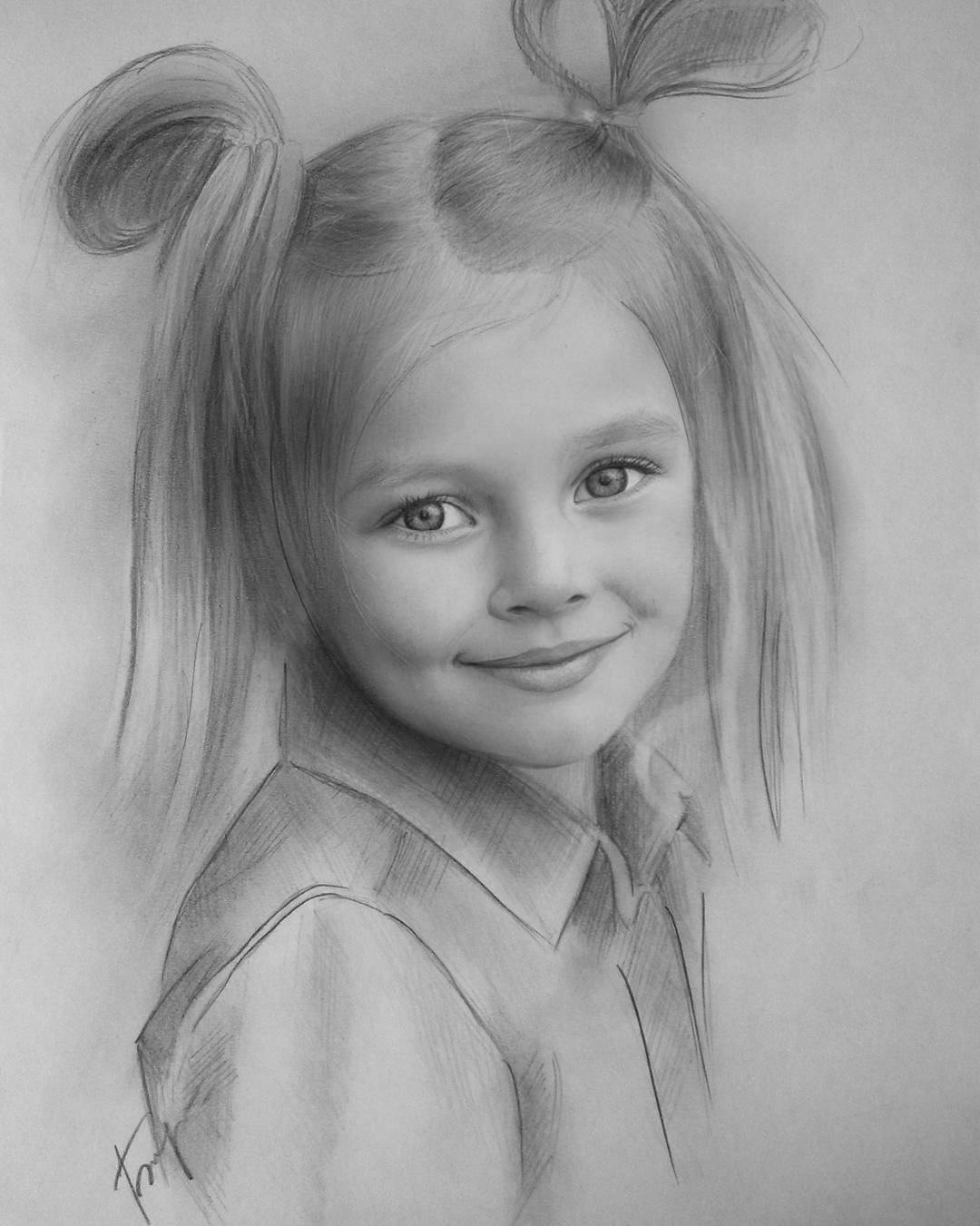17 kid portrait pencil drawings by vita biryulina