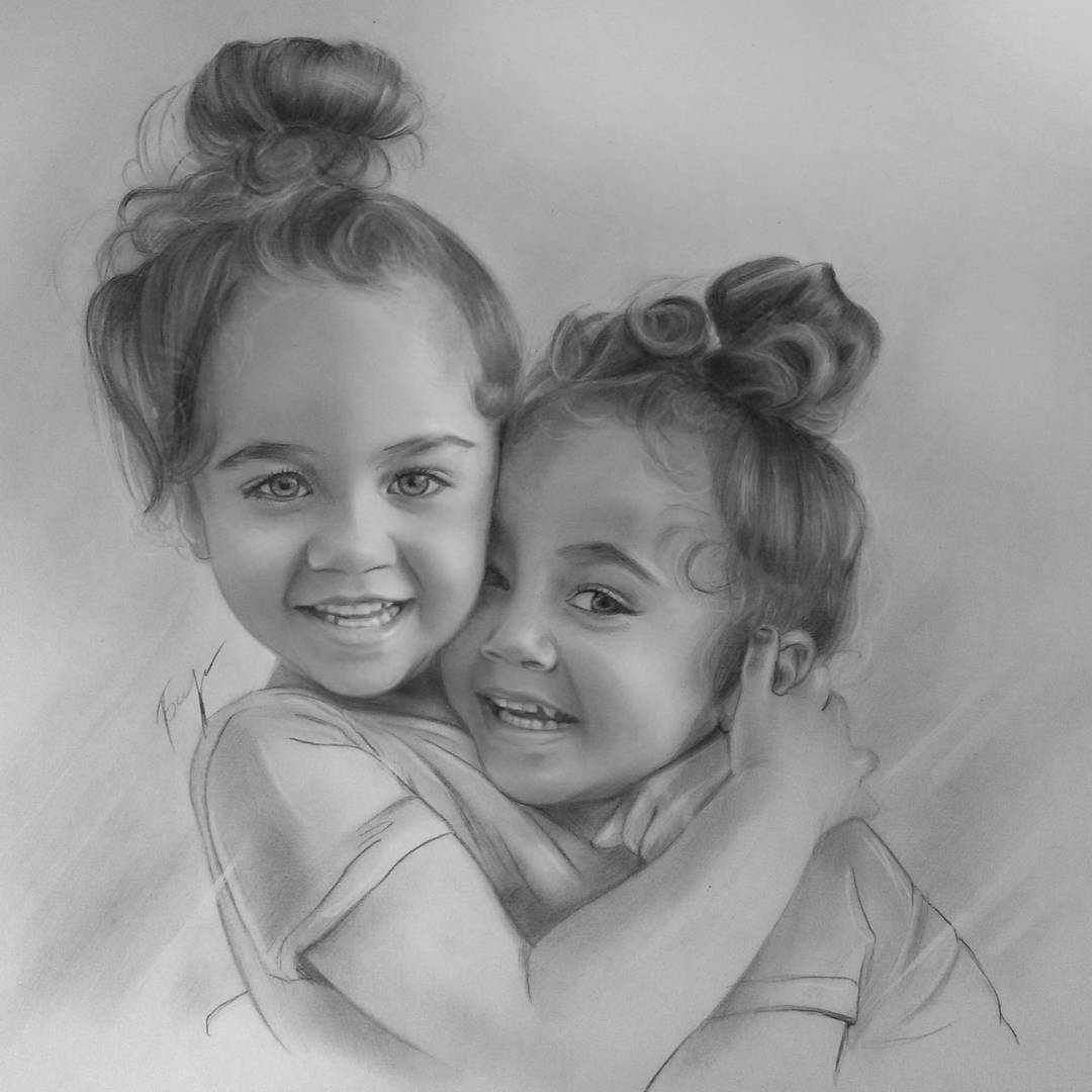 19 child portrait pencil drawings by vita biryulina