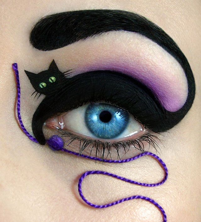 cat animal eye makeup art by scarlet moon