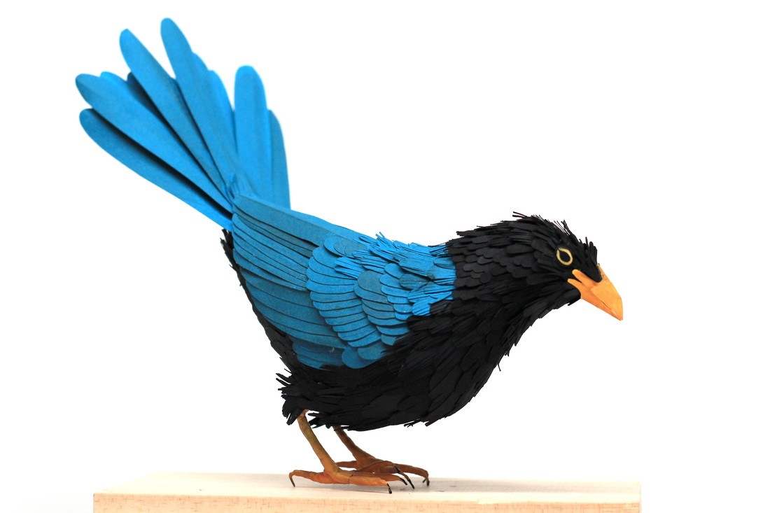 crow bird paper sculptures by diana_0