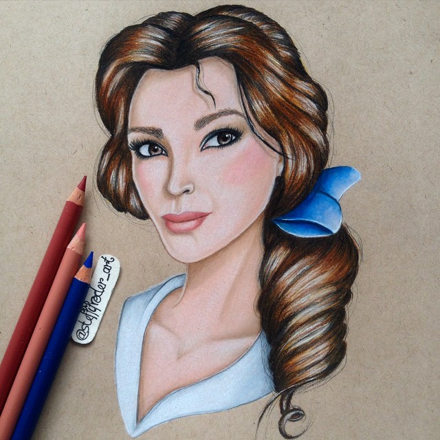 woman color pencil drawings by stephanie frederick