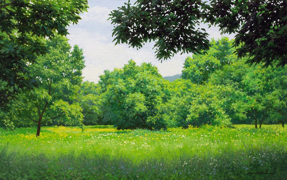 nature realistic scenery painting by jung hwan