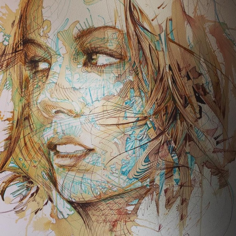 20 woman creative drawings by carne griffiths
