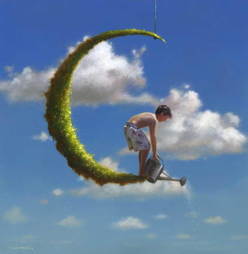 moon baby paintings by jimmy lawlor