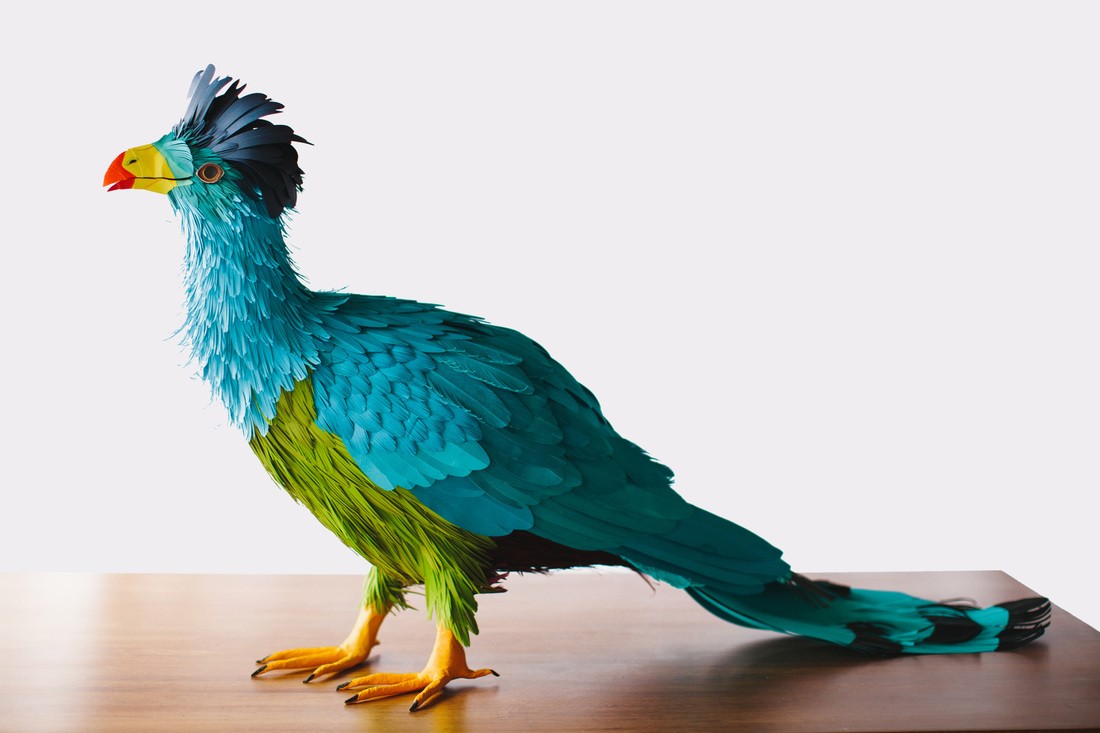 peacock bird paper sculptures by diana_0