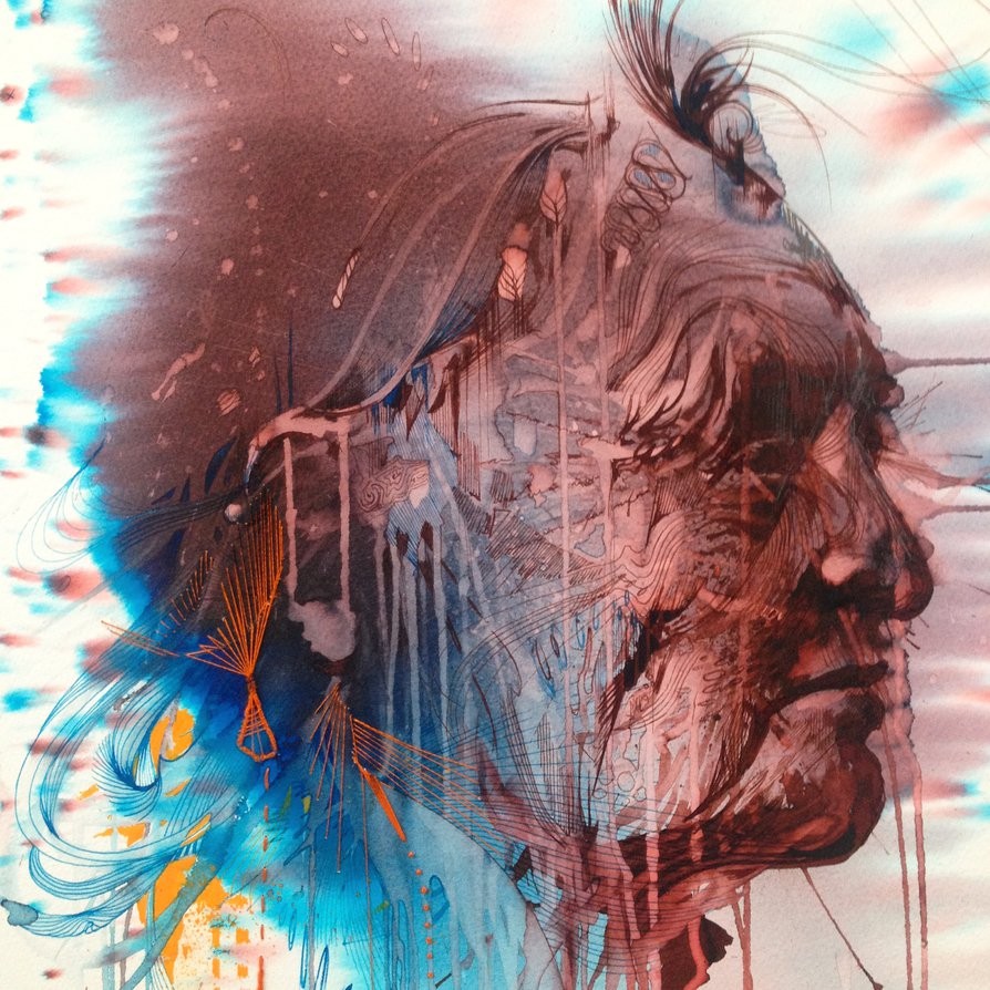 man creative drawings by carne griffiths
