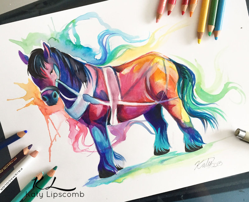 horse animal drawings by katy lipscomb