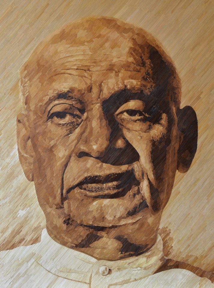 sardar vallabhbhai patel creative portrait artworks by hariprasad