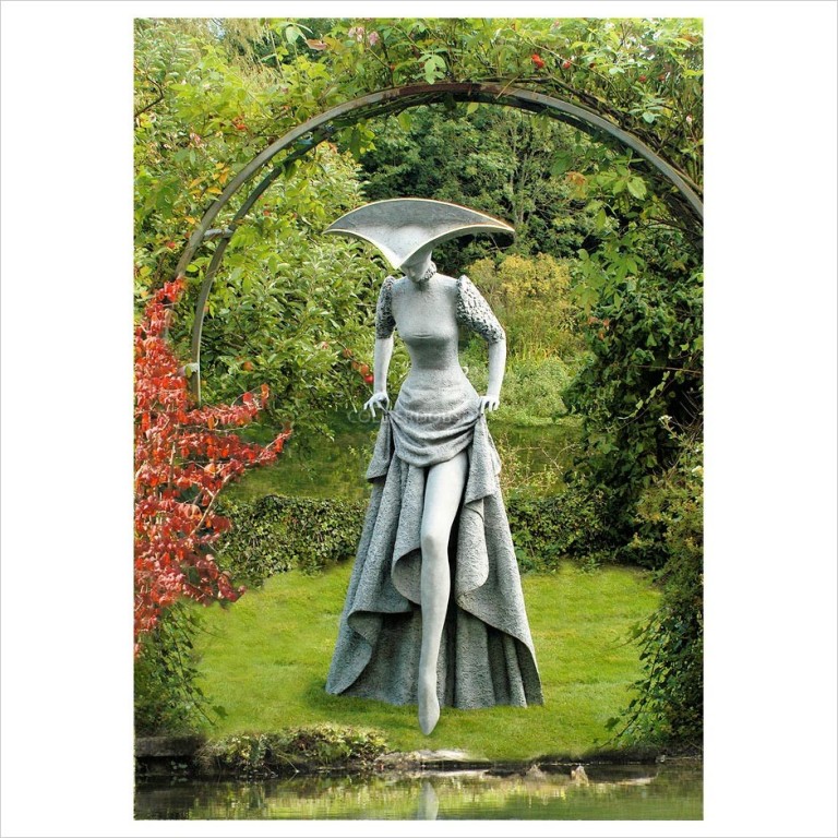 woman outdoor garden sculpture by philip jackson