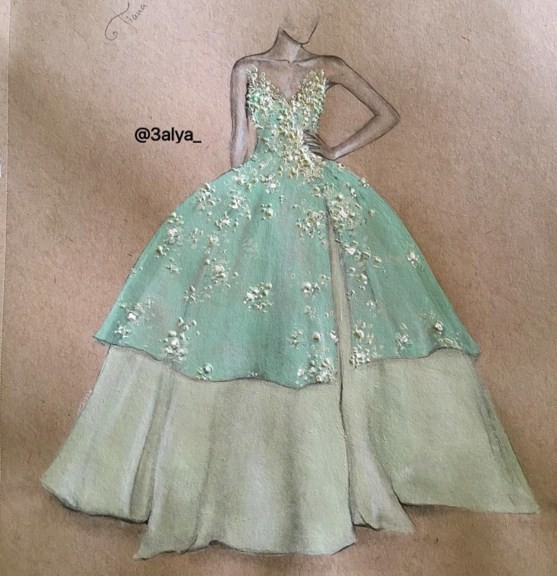fashion drawings by 3alya