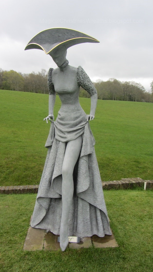 woman outdoor garden sculpture by philip jackson