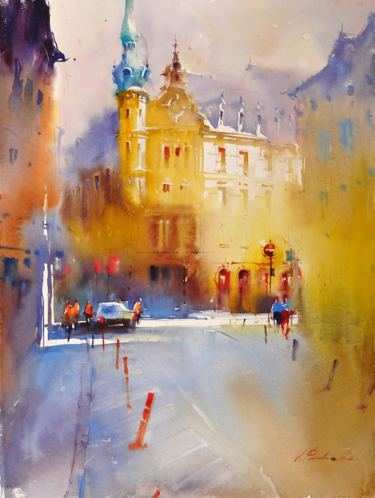 building watercolor paintings by victoria prischedko