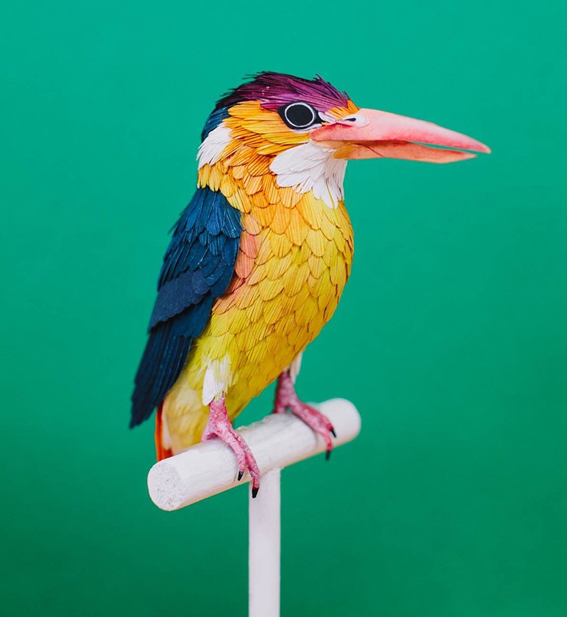 kingfisher bird paper sculptures by diana_0