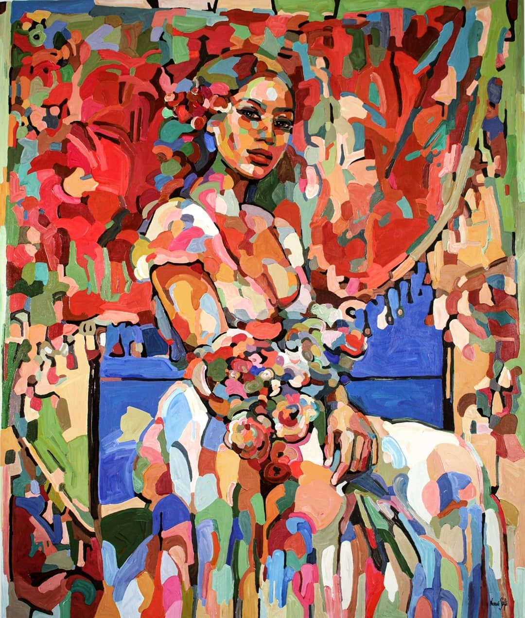 painting woman abstract noemi safir