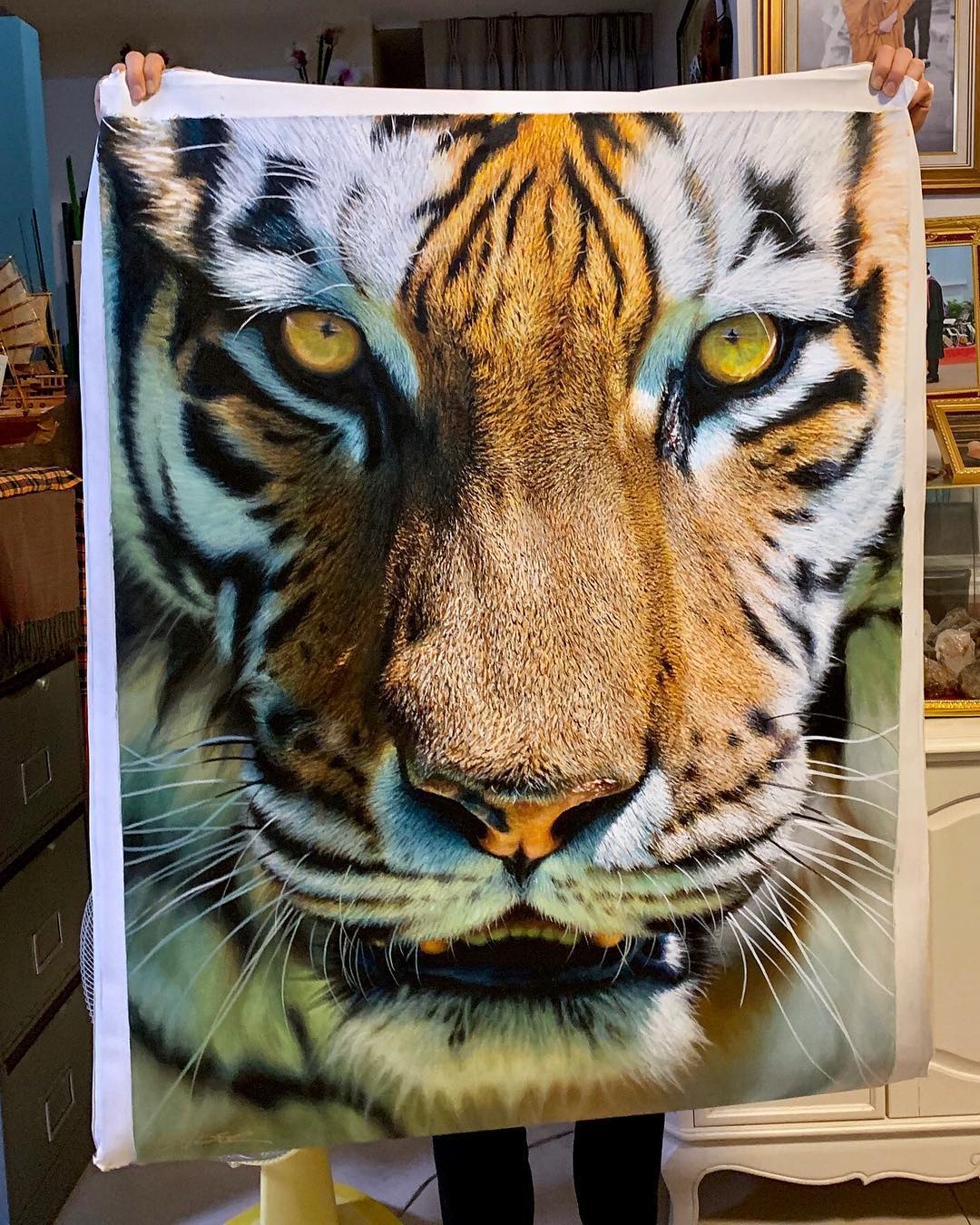 11 painting tiger canvas nick sider