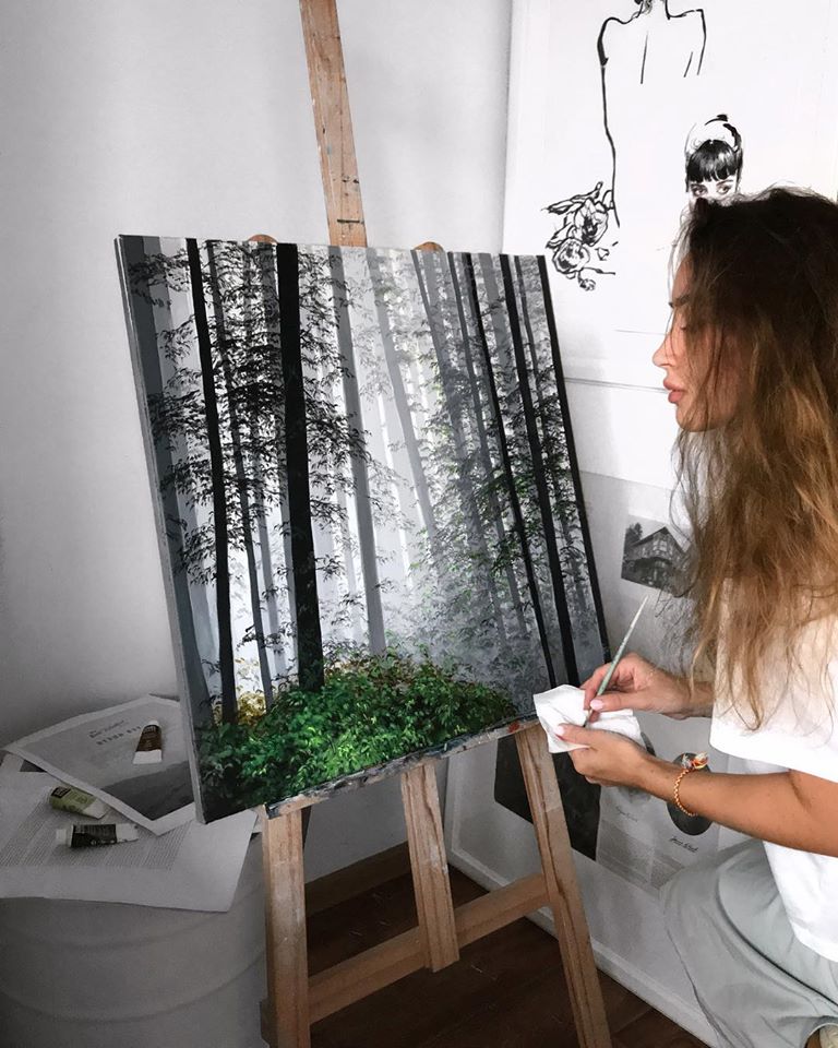 painting rain forest alena suleimanova