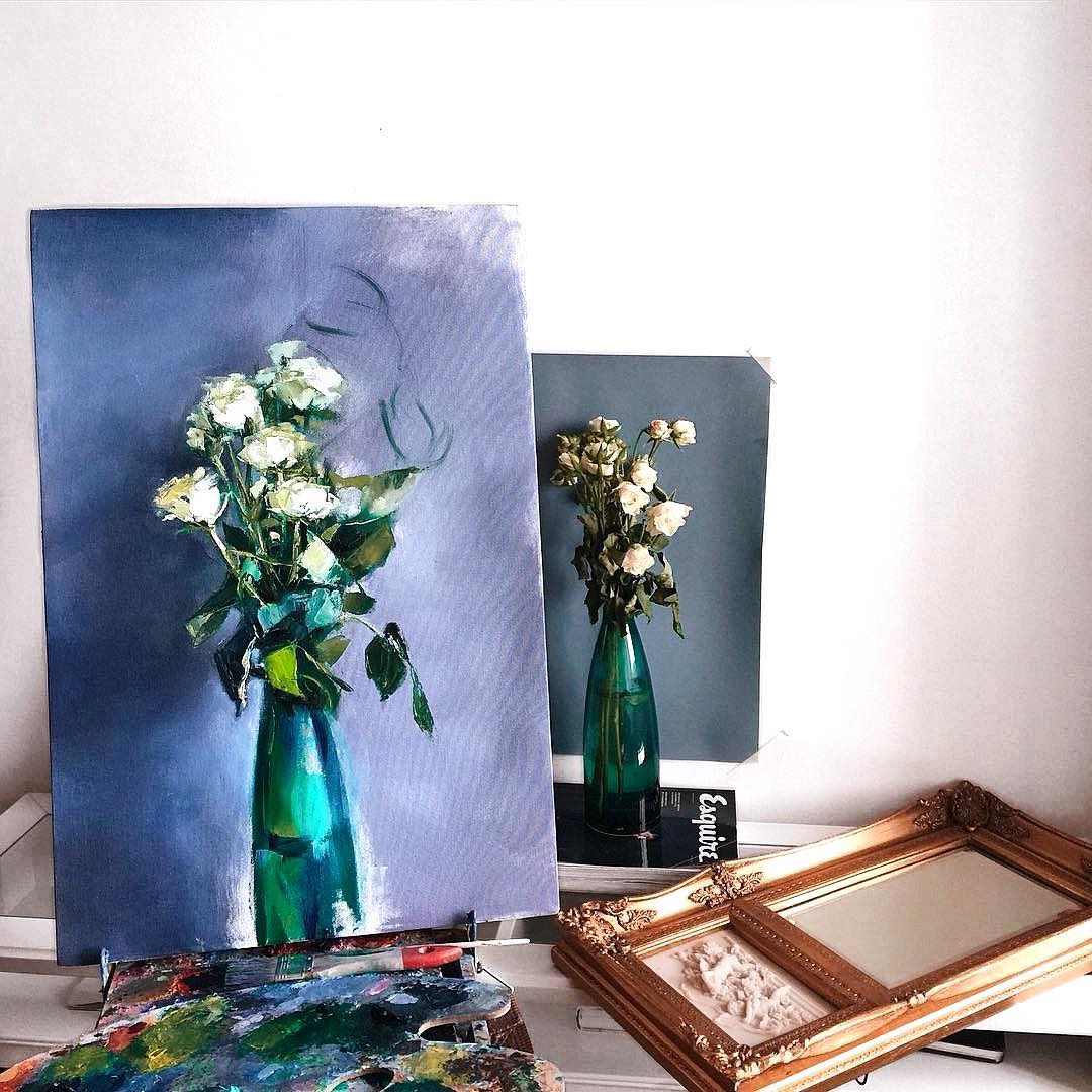painting vase alena suleimanova