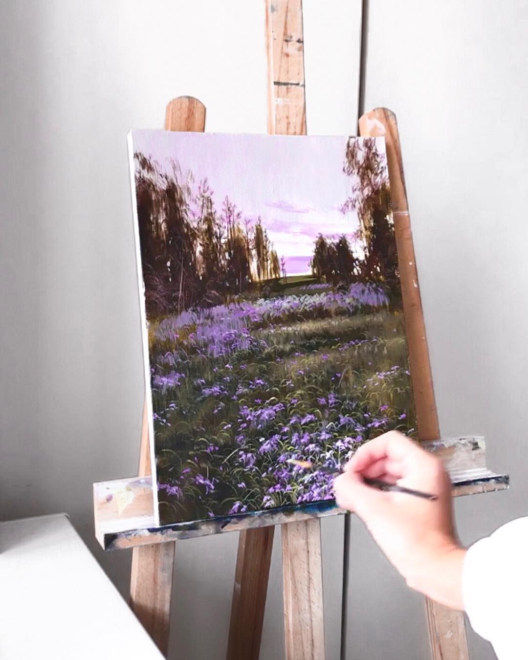 20 painting purple flowers alena suleimanova