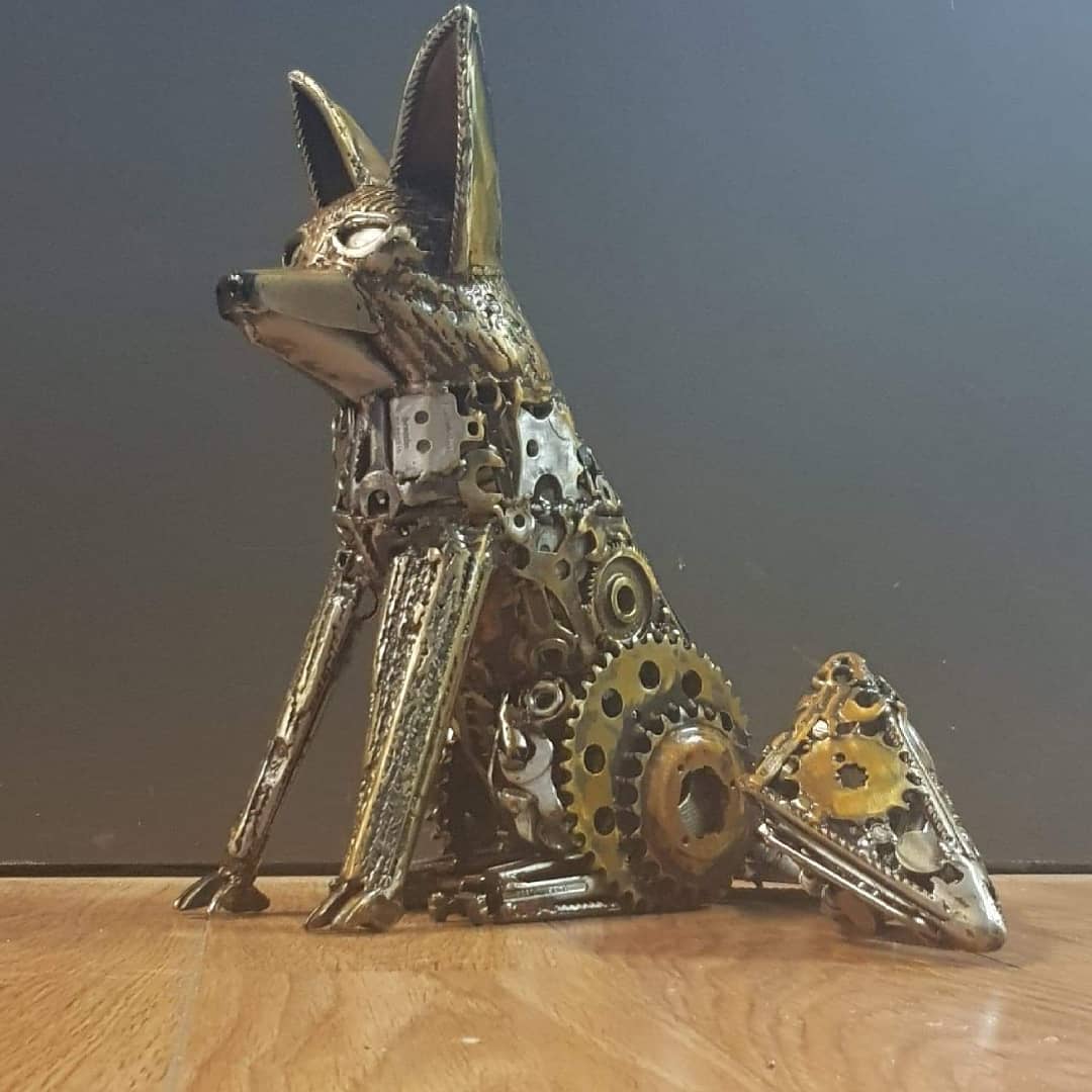 7 scrap metal sculpture fox jos hammers