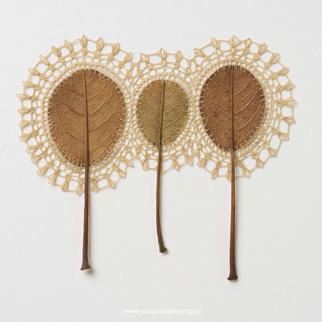 8 embroidery leaf art friends susanna bauer
