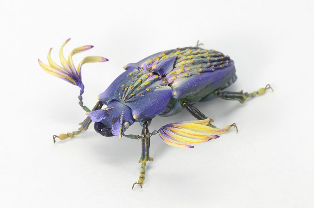 miniature sculpture beetle hiroshi shinno