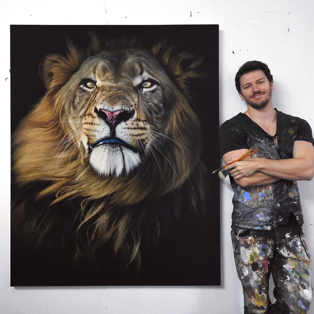 8 painting lion mane nick sider
