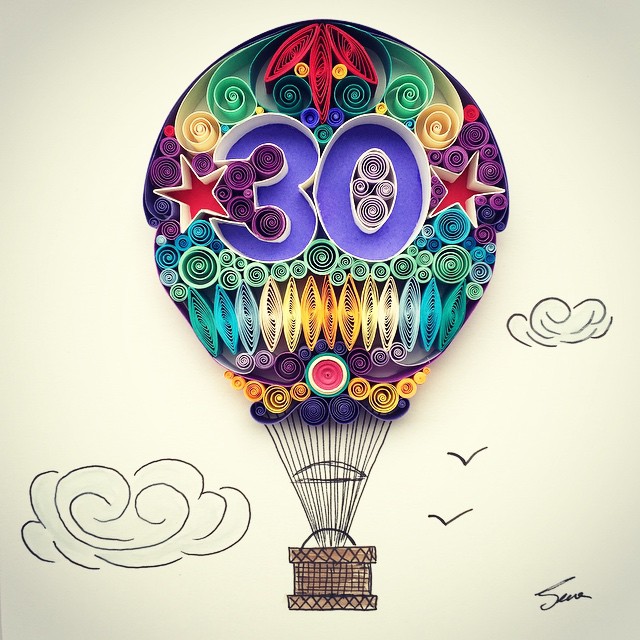 1 air balloon quilling art by sena runa