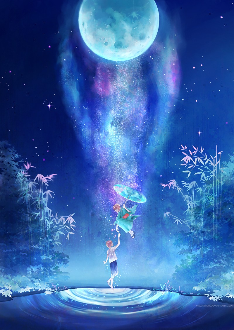spirit night sky digital art by niken anindita