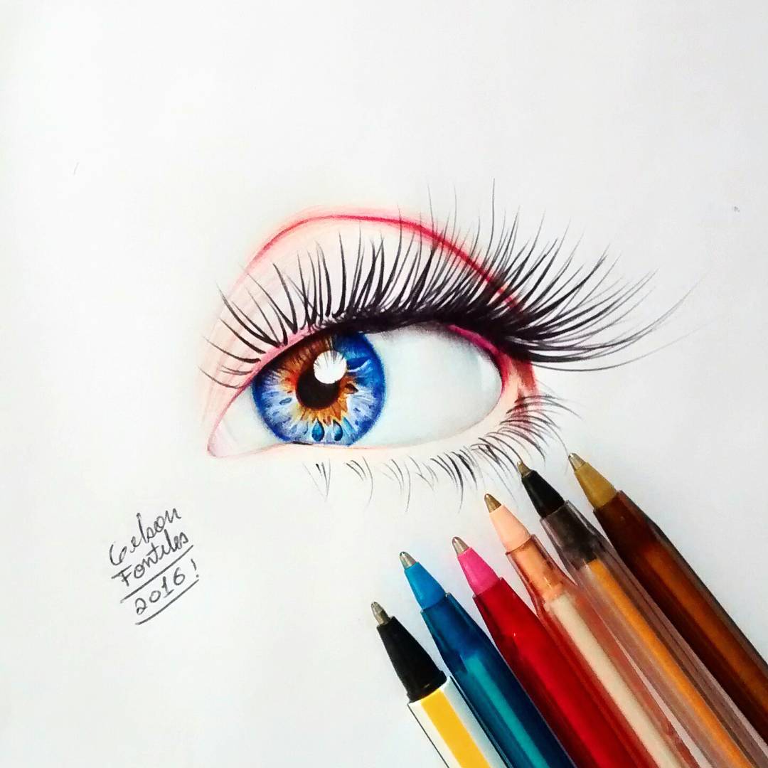 10 eyes drawing by gelson fonteles