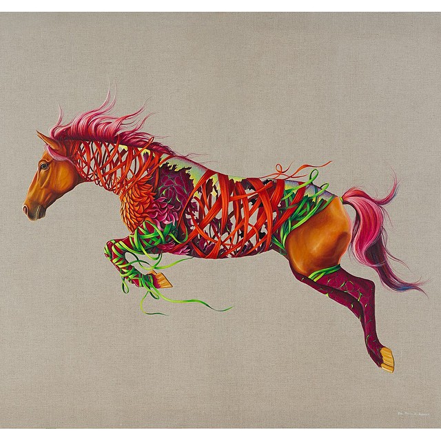 horse animal surreal paintins by ewa ponczuk kuziak