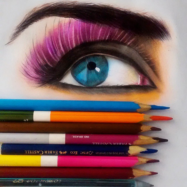 5 eyes drawing by gelson fonteles