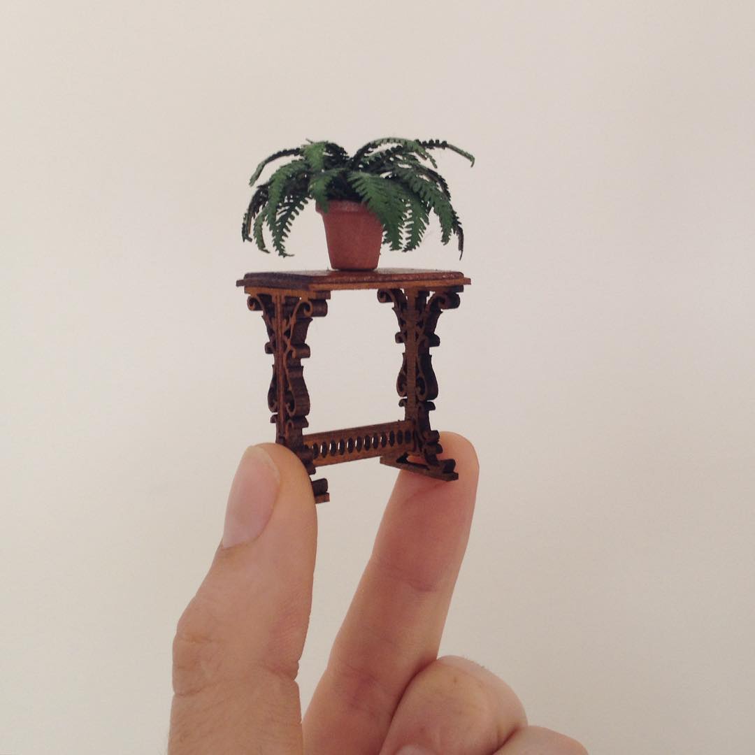 5 flower pot miniature sculptures by emily boutard