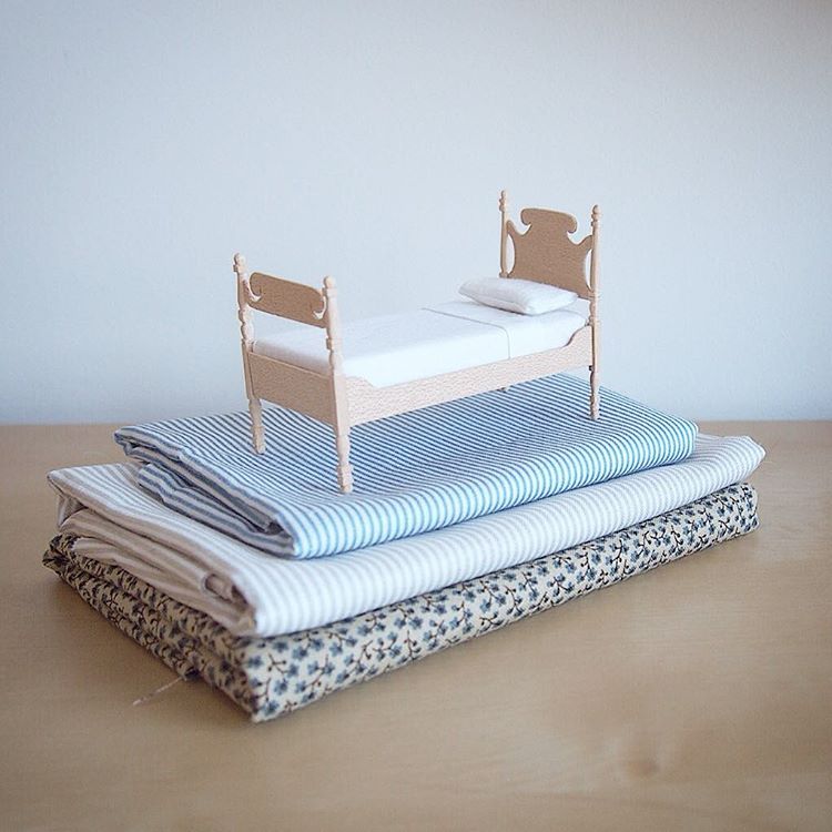 bed miniature sculptures by emily boutard