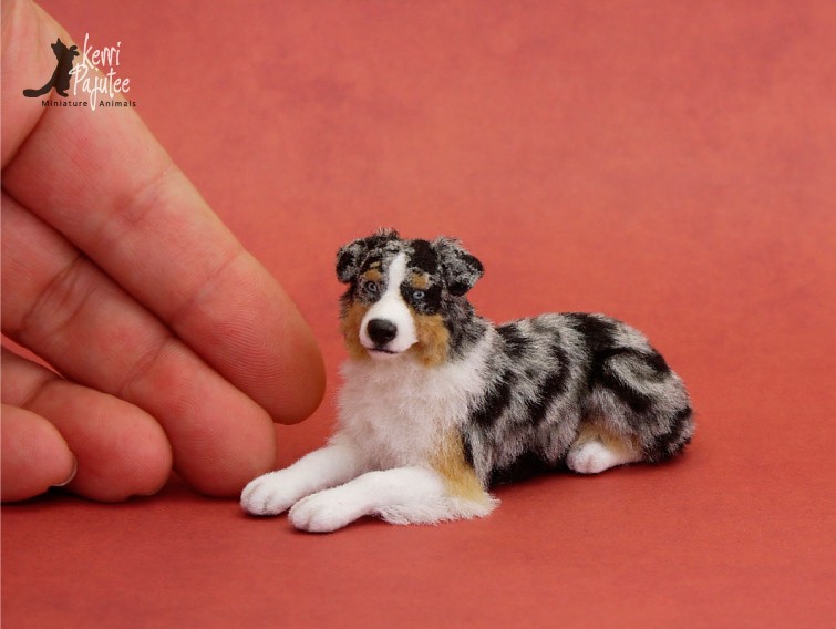 9 dog miniature animal sculpture by kerri pajutee