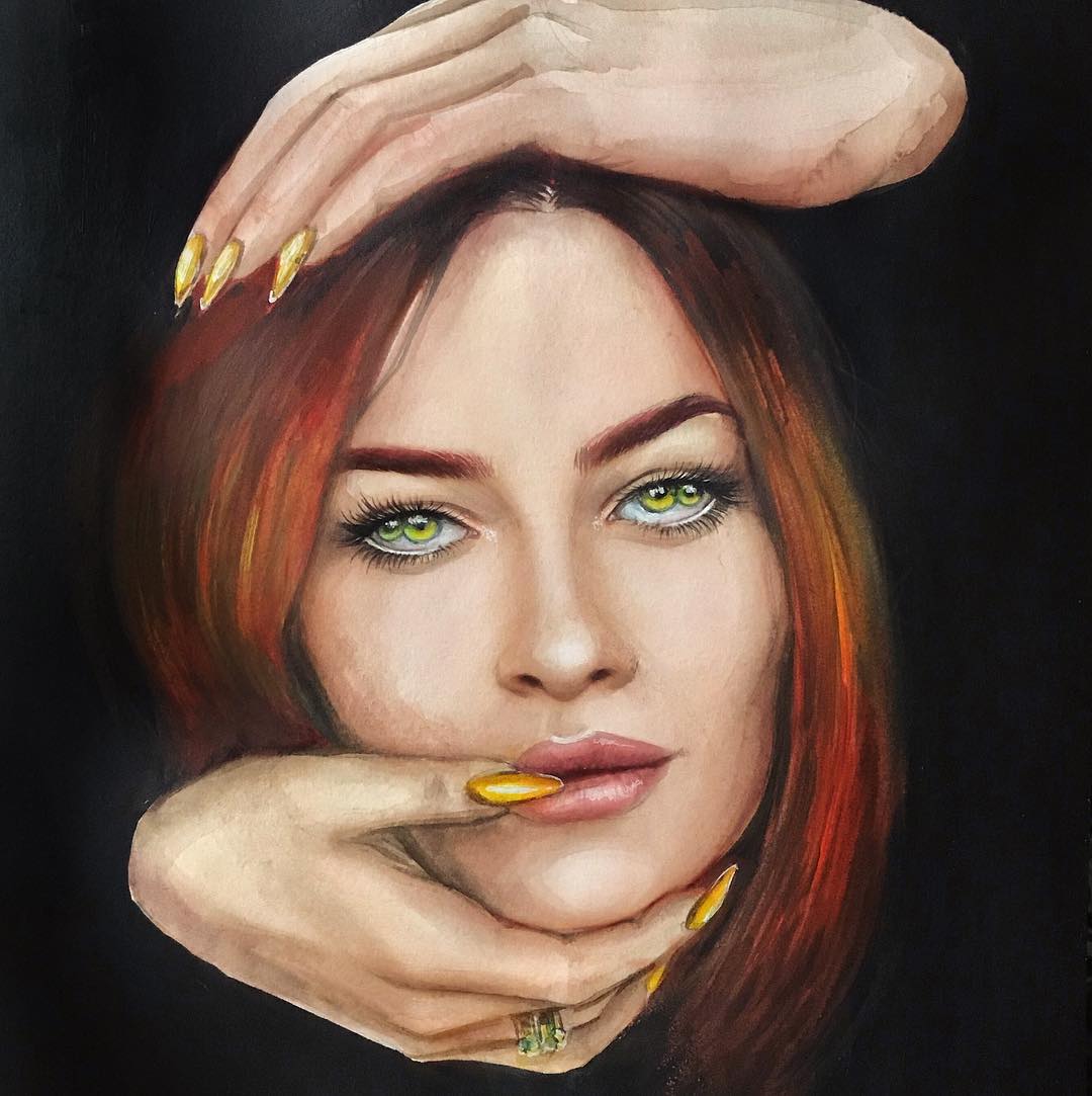 12 painting portrait ksenia cherkasova