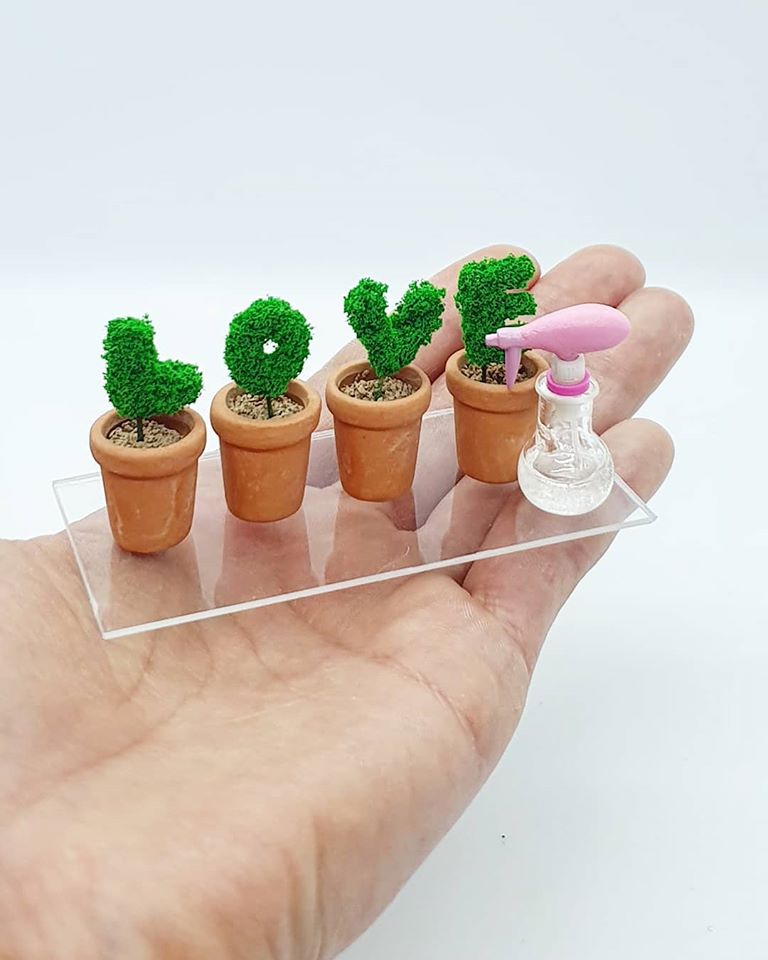 sculpture miniature pot sunny miniworld