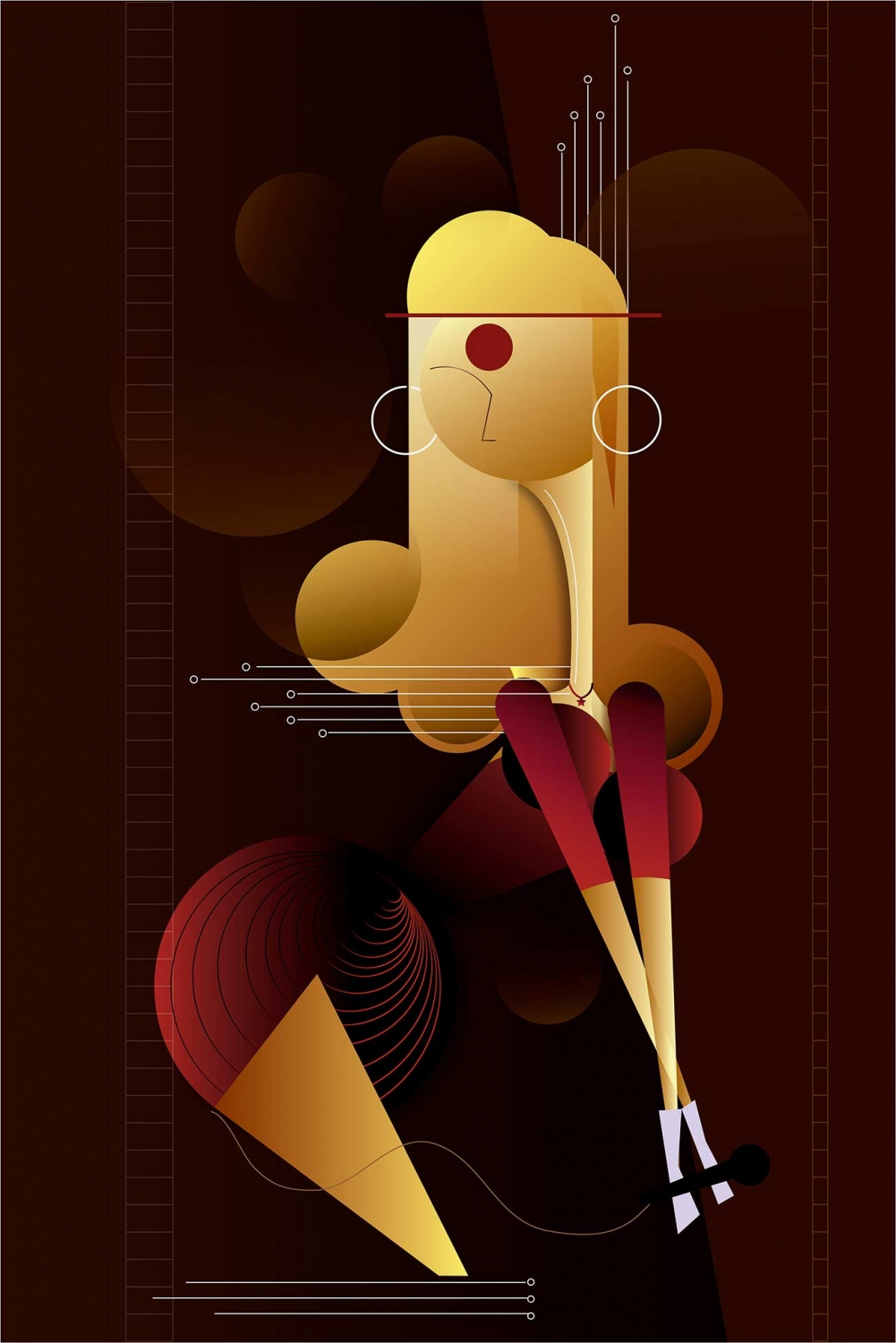 digital illustration woman shreyan naik