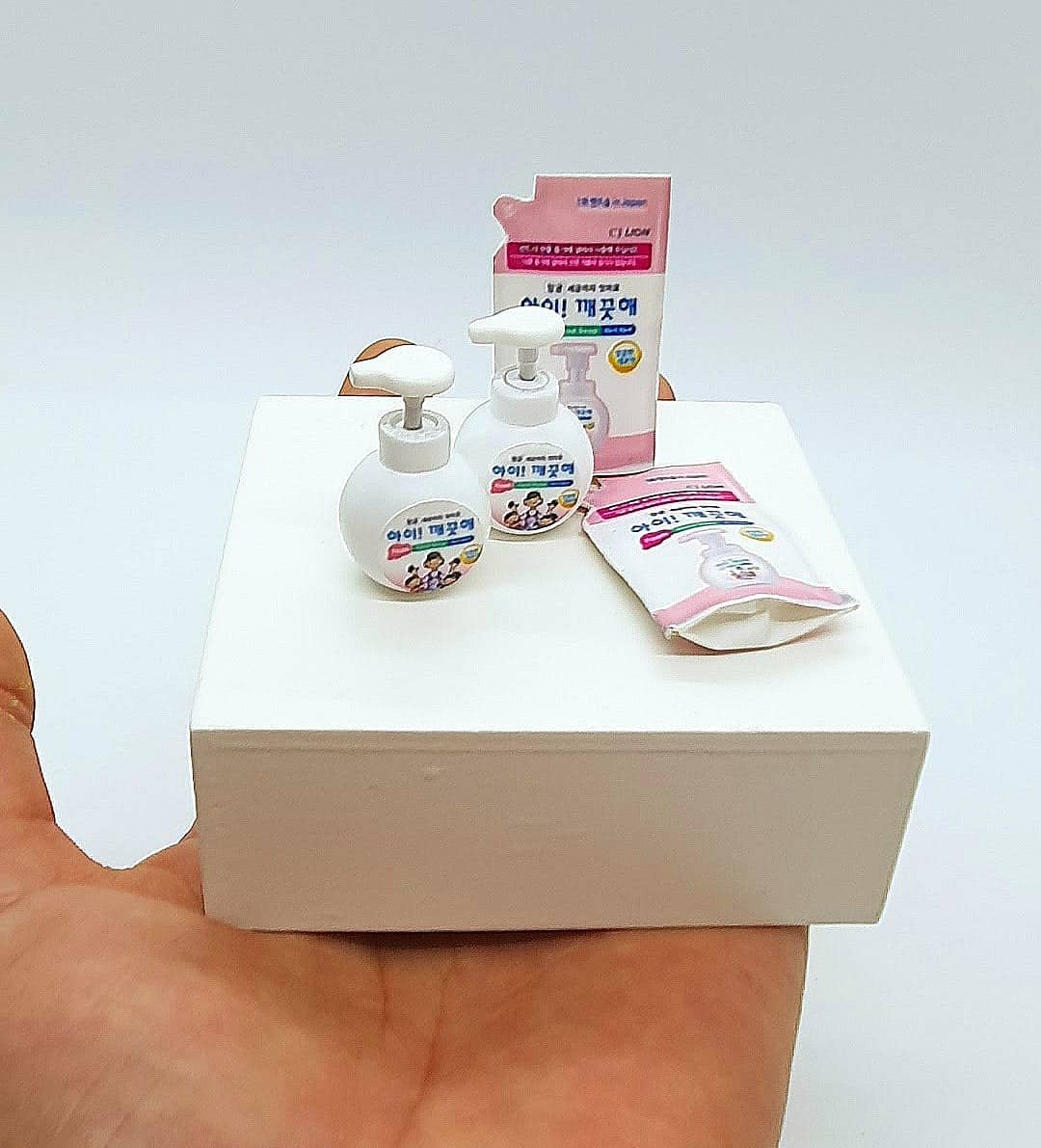 sculpture miniature hand sanitizer sunny miniworld