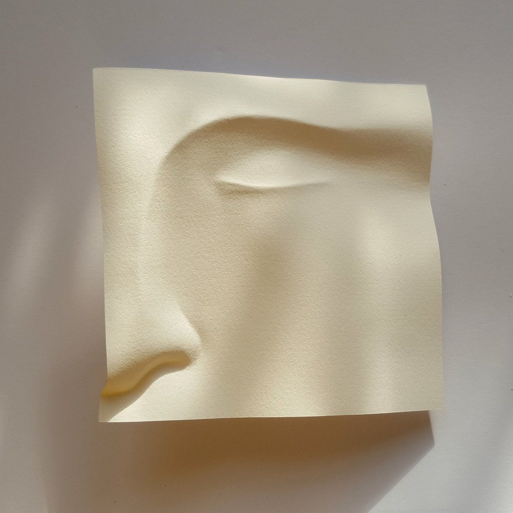 paper sculpture art eye nose polly verity