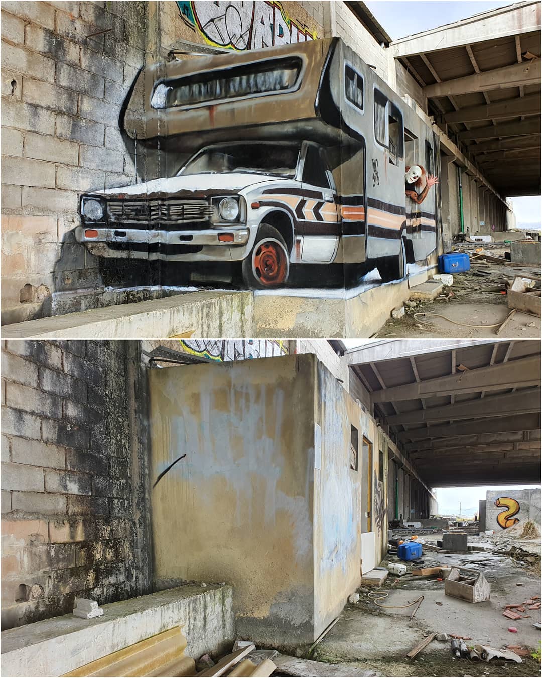 3d wall art mural painting truck odeith