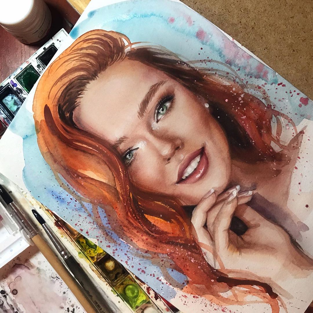 painting portrait ksenia cherkasova