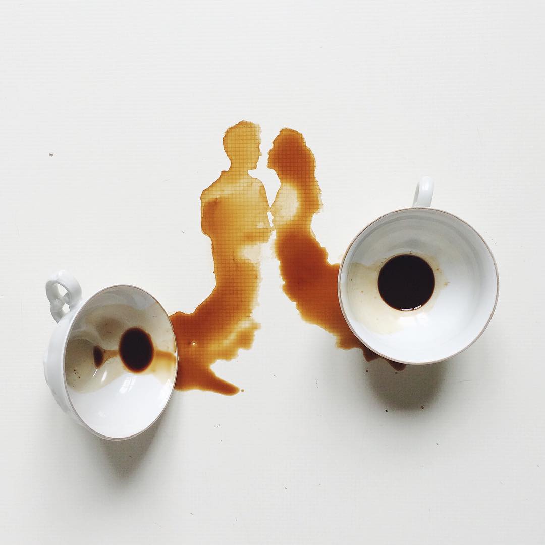 couple coffe art idea by giulia bernardelli
