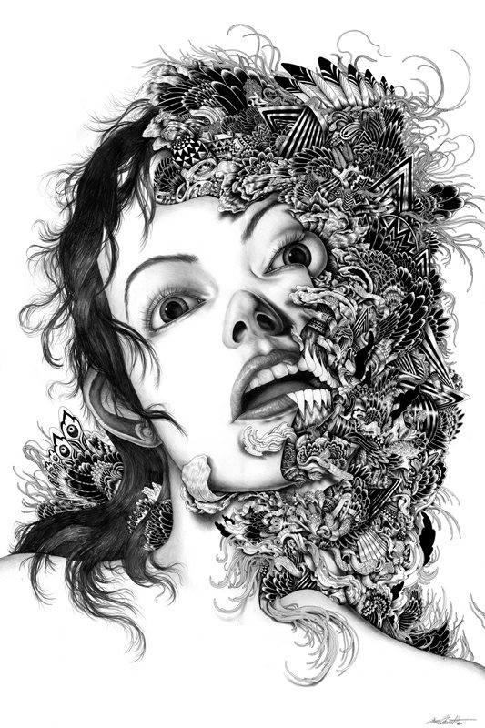 woman creative drawings by iain macarthur