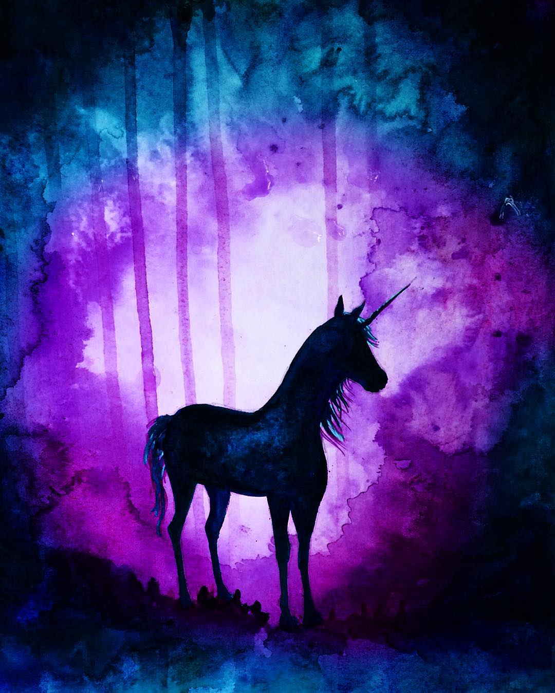 9 horse silhouette paintings by danielle foye