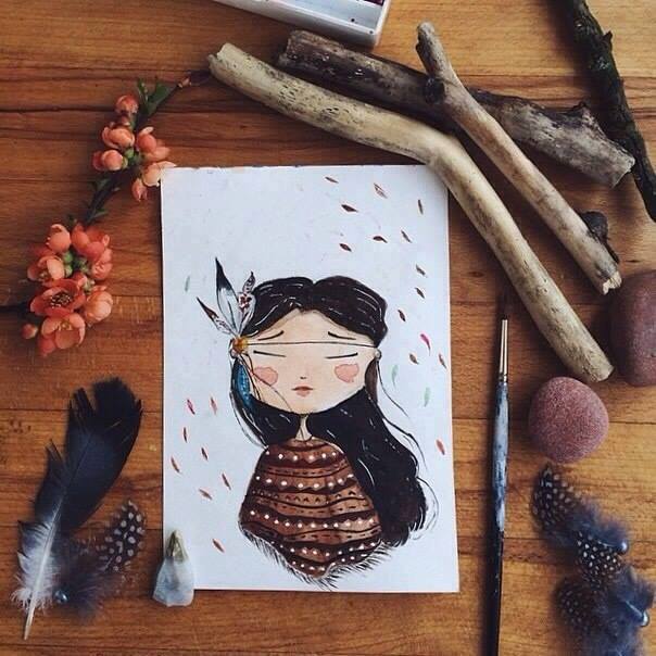coffee artwork girl by nastya danilyuk