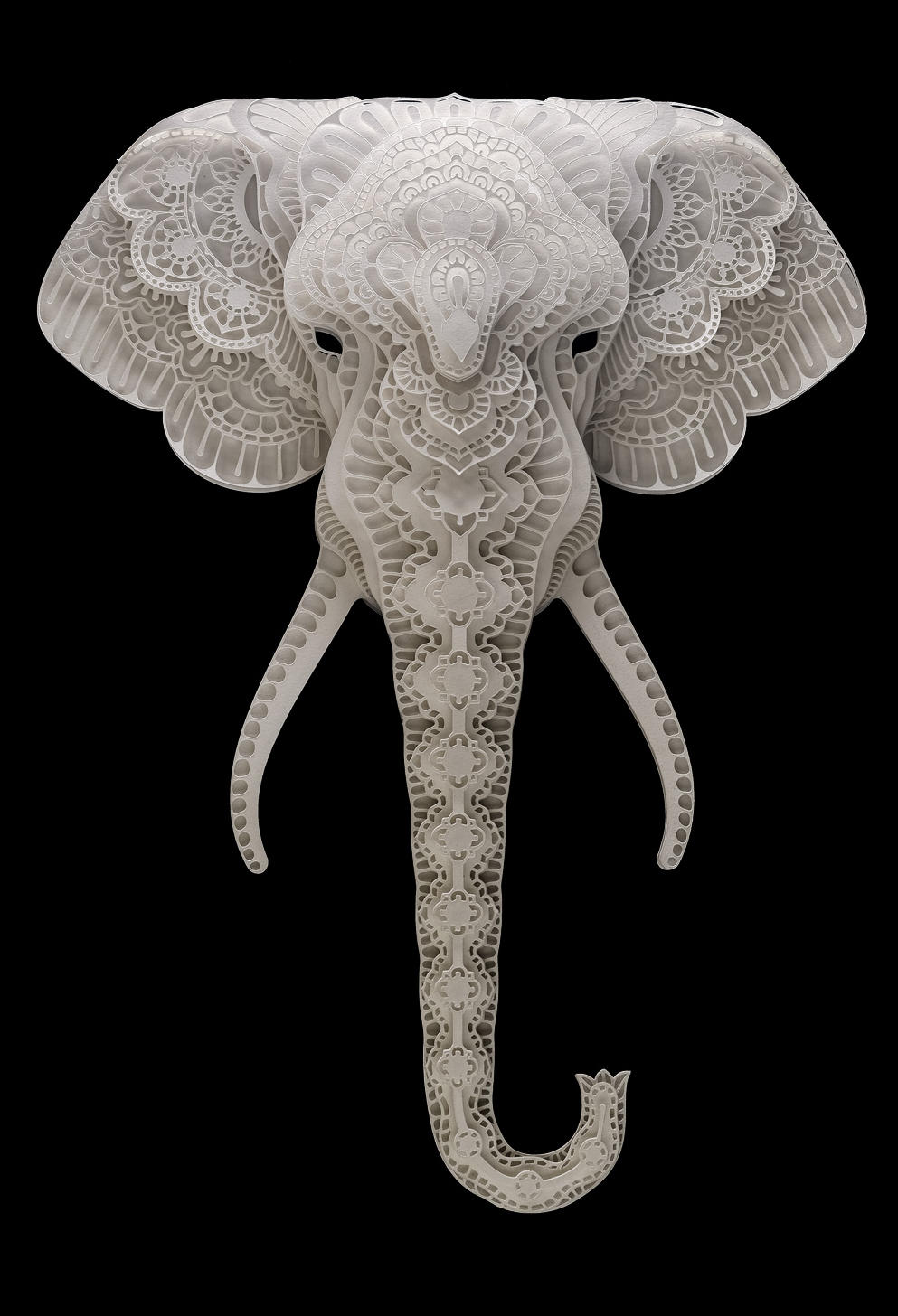 10 paper sculpture art elephant patrick cabral