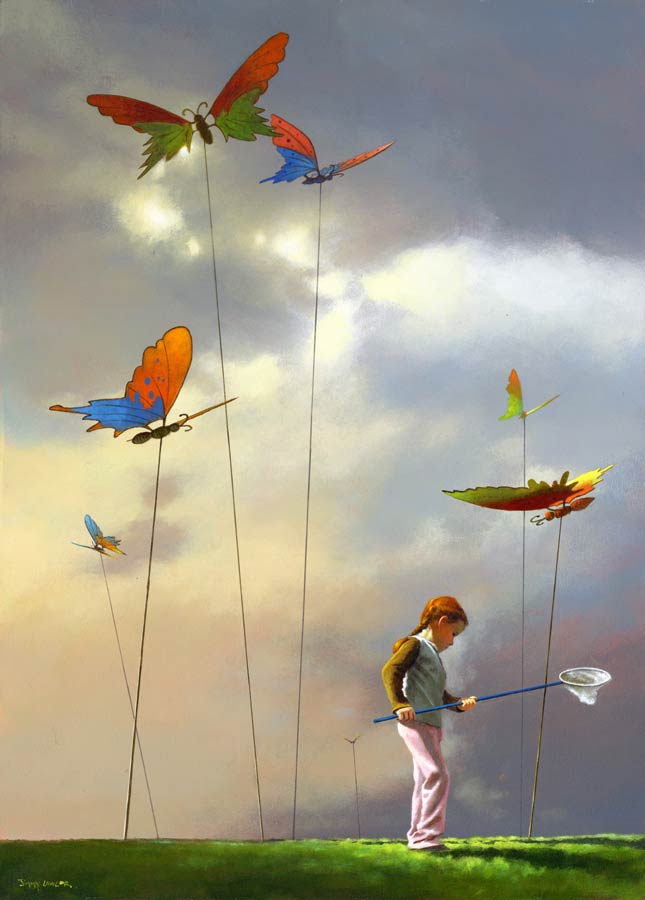 2 acrylic paintings by jimmy lawlor