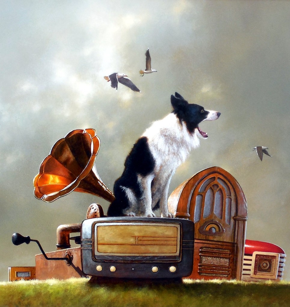 5 acrylic paintings by jimmy lawlor