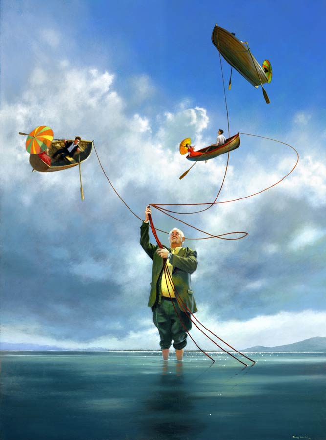 9 acrylic paintings by jimmy lawlor