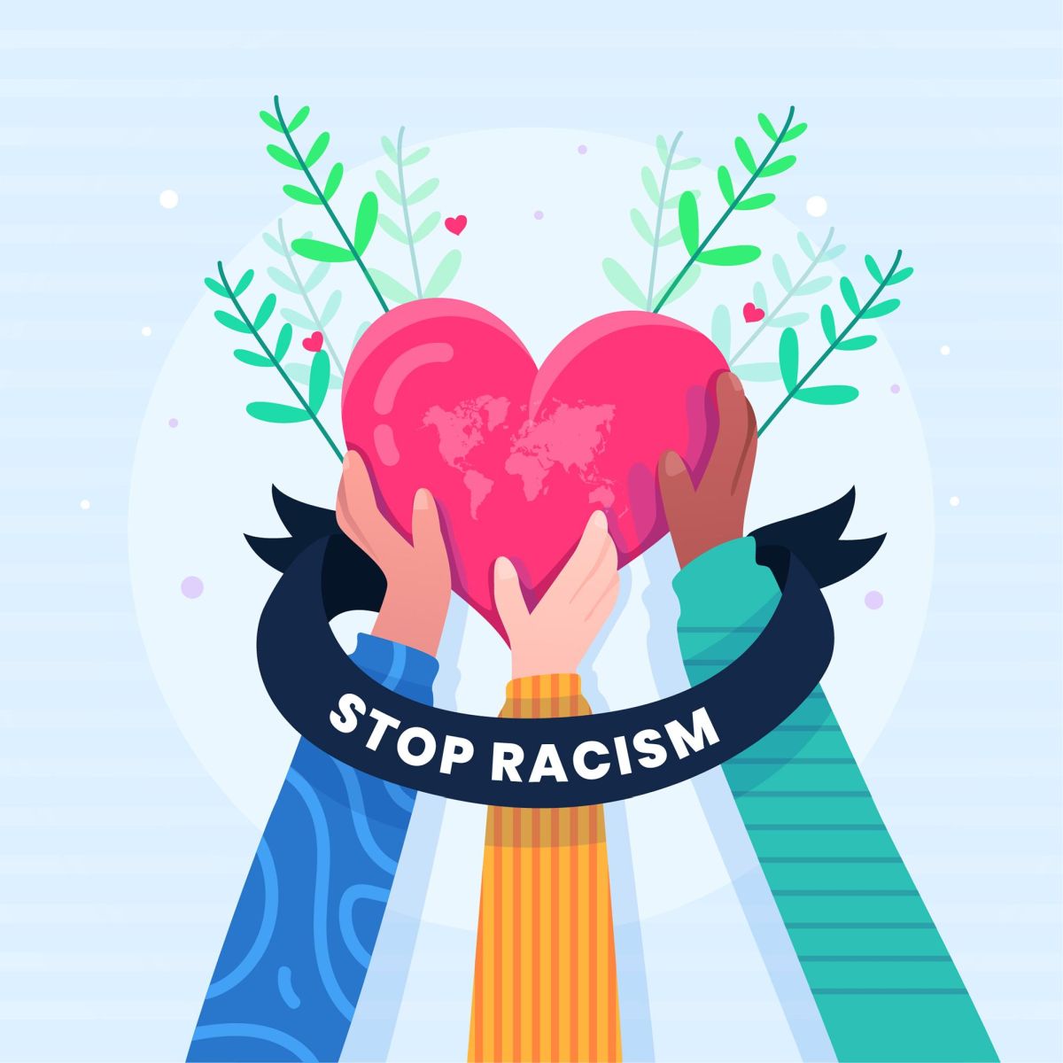 18 vector illustration digital poster stop racism freepik